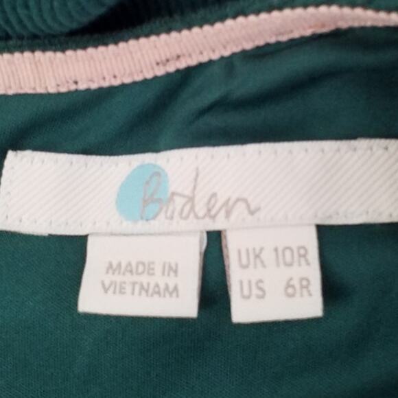 Boden Green Sleeveless Sheath Dress Pink Accent Size 6R - Picture 5 of 7